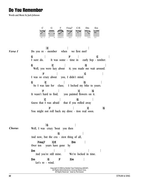 do you remember lyrics jack johnson.